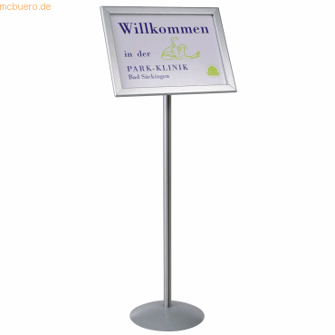 Bild von Ultradex, Prospektständer, Bodenständer Klassik 120cm A3 mit drehbarem Klapprahmen Aluminium (A3)