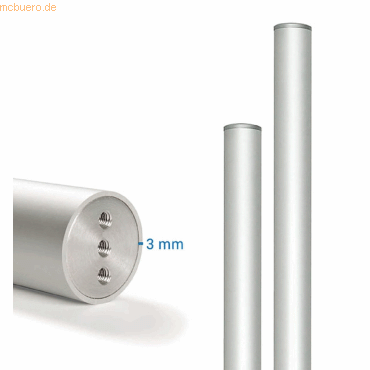 Bild von Ultradex, Prospektständer, Aluminiumstandrohr eloxiert Höhe 2000mm 40mm silber