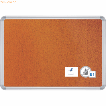 Bild von Ultradex, Pinnwand, Pinntafel Filz schwer entflammbar B1800xH1200xT22mm orange (Pinnwand)