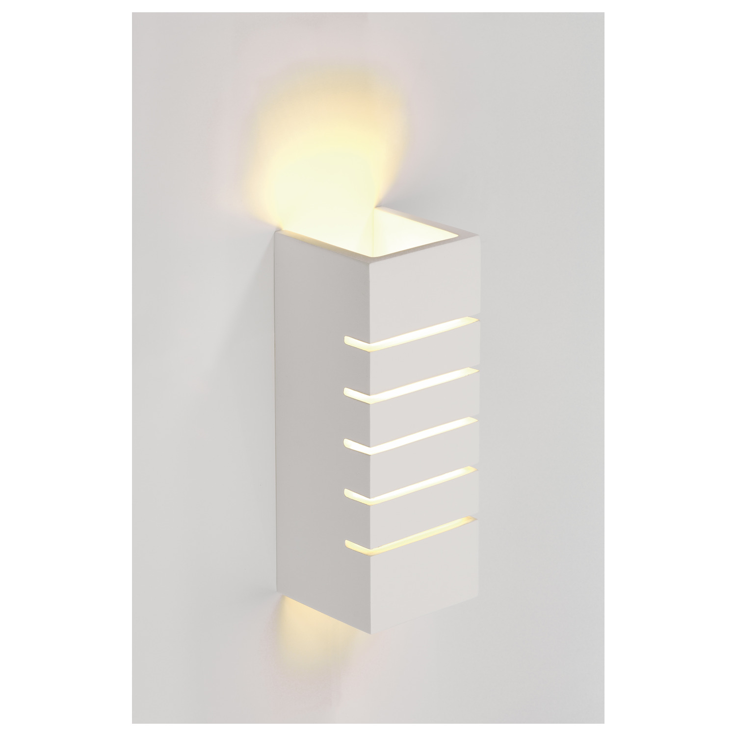 Bild von SLV Wandleuchte, GL 100 SLOT, eckig, weisser Gips, E14, max. 40W - Wand- und Deckenleuchten