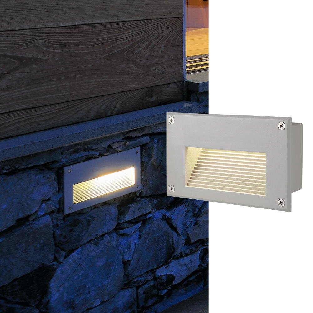 Bild von SLV Brick 229702 LED-Außeneinbauleuchte LED fest eingebaut LED 1.4W Silber-Grau
