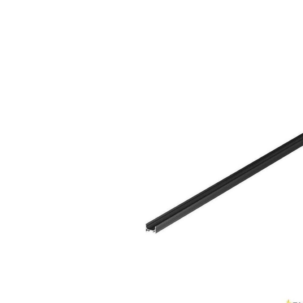 Bild von SLV GRAZIA 10, Aufbauprofil, LED, flach, gerillt, 2m, schwarz - LED Profile und Einbauprofile