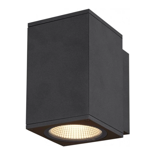 Bild von LED Wandleuchte Enola in Anthrazit und Transparent 10W 820lm IP65 eckig