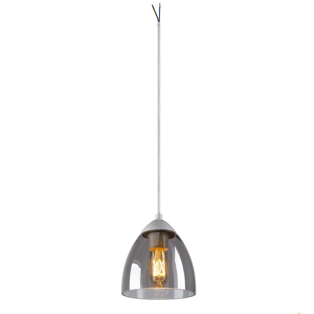 Bild von SLV Pendelleuchte PARA CONE GL / Wohnzimmer-Lampe, Innen-Beleuchtung, Hänge-Leuchte Esszimmer, LED, Decken-Leuchte / GU10 25W weiß