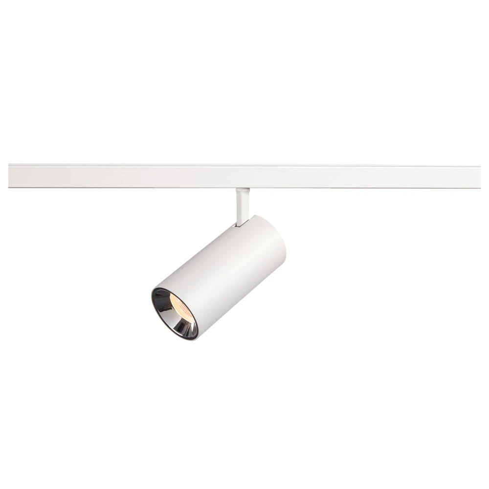 Bild von 48V LED Schienensystem Spot Numinos S in Weiß und Chrom 16W 980lm 2700K 55°
