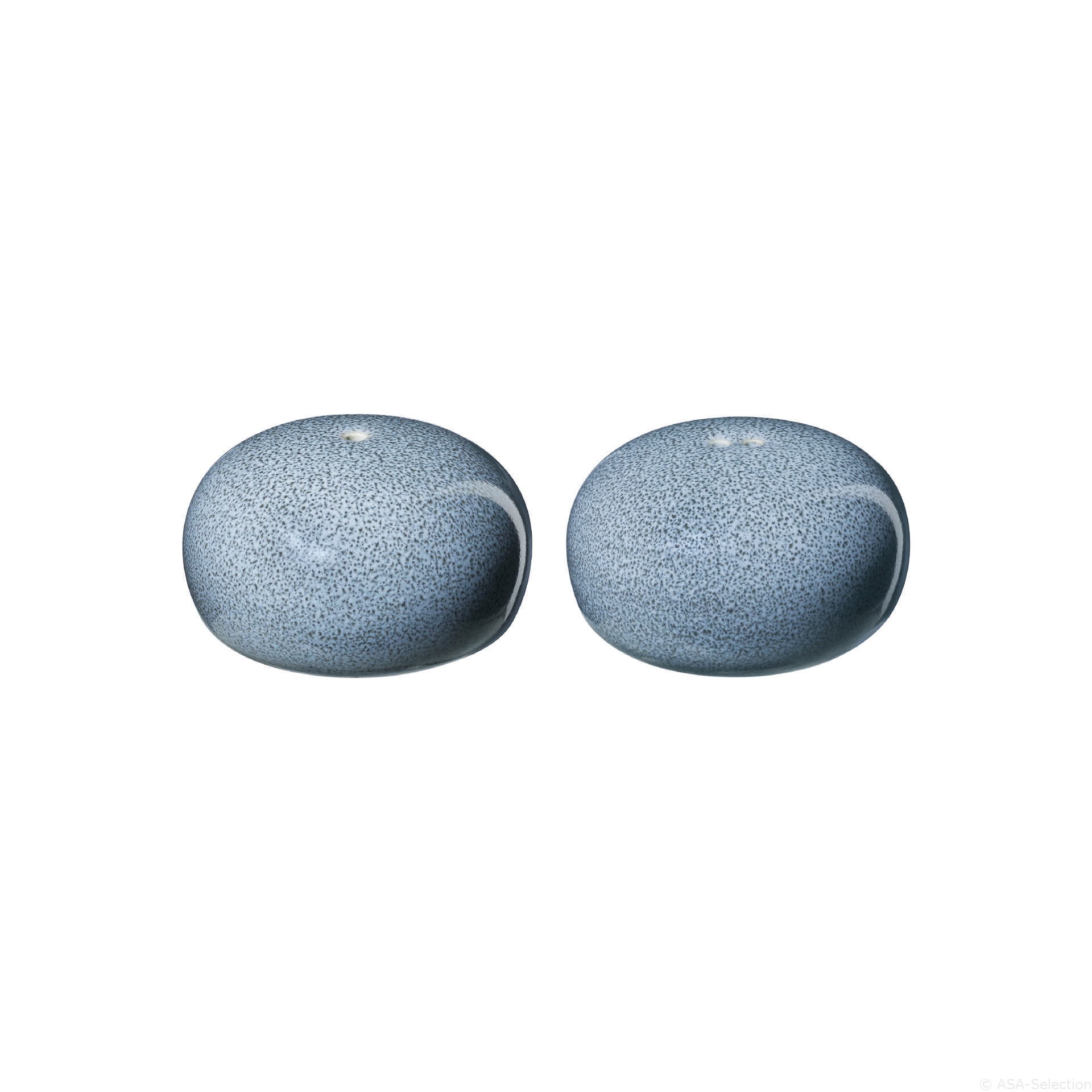 Bild von ASA Saisons Salz und Pfefferstreuer aus Steinzeug in der Farbe Blau-Denim, Maße: 5cm x 5cm x 3cm, 27390118
