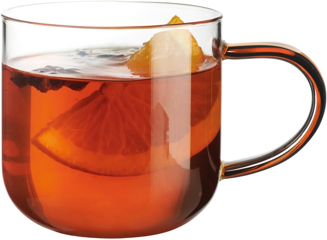 Bild von ASA SELECTION Becher coppa Glas Becher mit ginger Henkel 0,4l, Glas, Geschirr