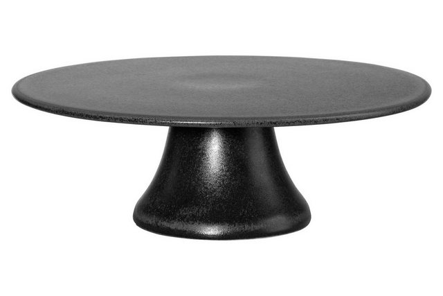 Bild von ASA SELECTION Tortenplatte mit Fuß GRANDE NERO, Ø 22,5 cm, Schwarz, Steingut, Glasiert, Spülmaschinengeeignet