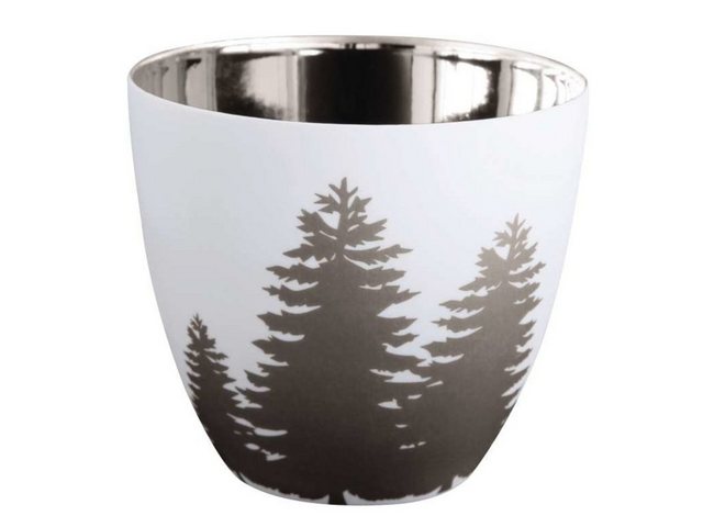 Bild von ASA SELECTION Windlicht Windlicht Bäume weiss/silber 8 cm