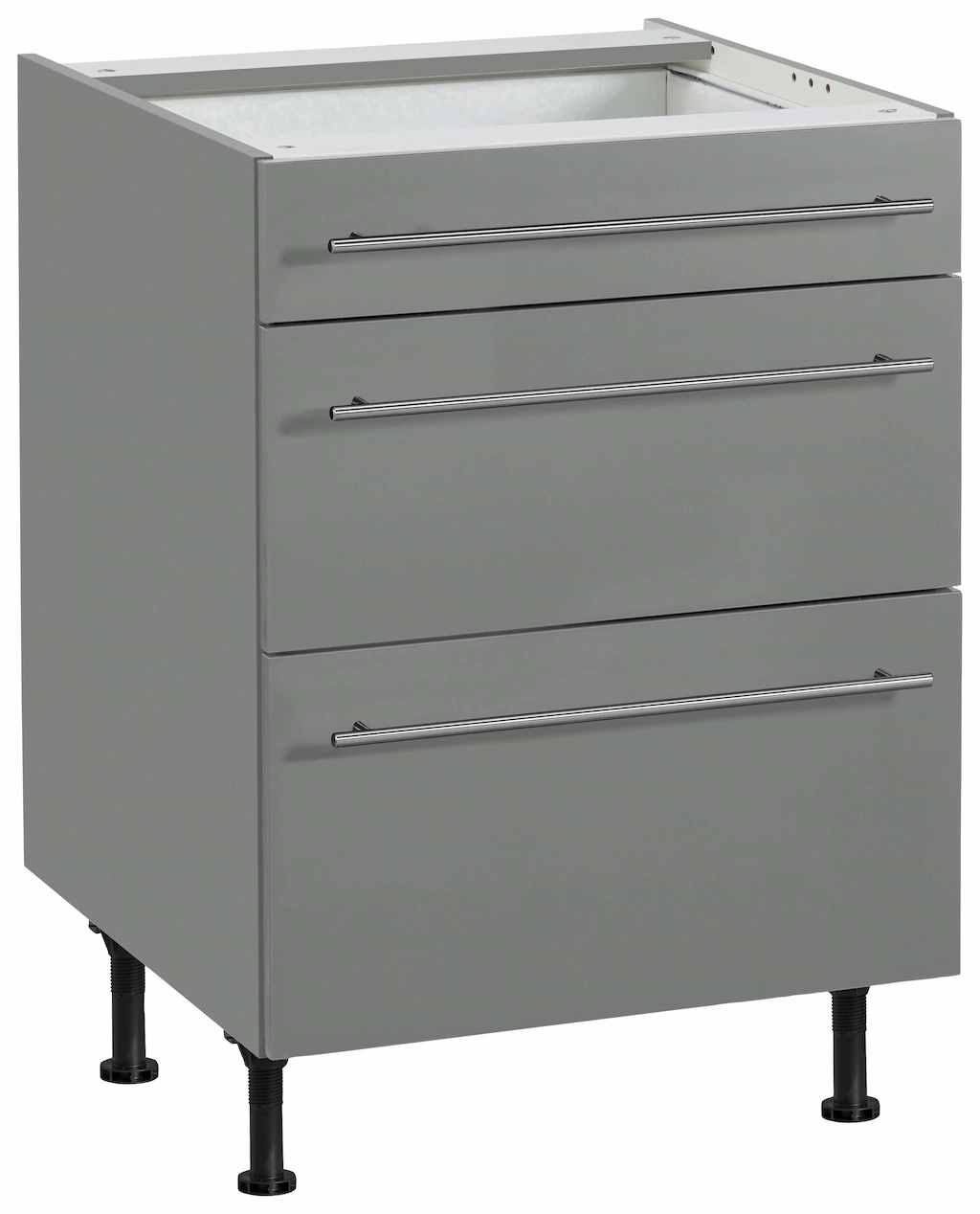 Bild von OPTIFIT Unterschrank "Bern", 60 cm breit, mit Schubkasten und 2 Auszügen,höhenverstellbare Füße