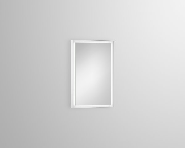 Bild von Alape LED-Spiegel SP.FR450.S1, rechteckig, B: 450mm, H: 800mm, T: 40mm, dimmbar, 6741001, Farbe: weiss matt