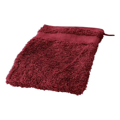 Bild von Cotonea Frottier Waschhandschuh 15 x 20 cm, Bio-Baumwolle, bordeaux