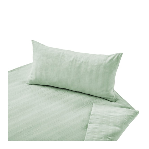 Bild von Cotonea Crinkle Bettwäsche Set aus Bio Baumwolle Salbei