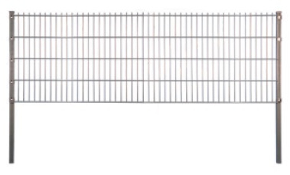 Bild von JUMBO Doppelstabmatte RAL 7016 anthrazit 2500 x 830 mm, MW 200/50, Stäbe 8/6/8 mm fvz.