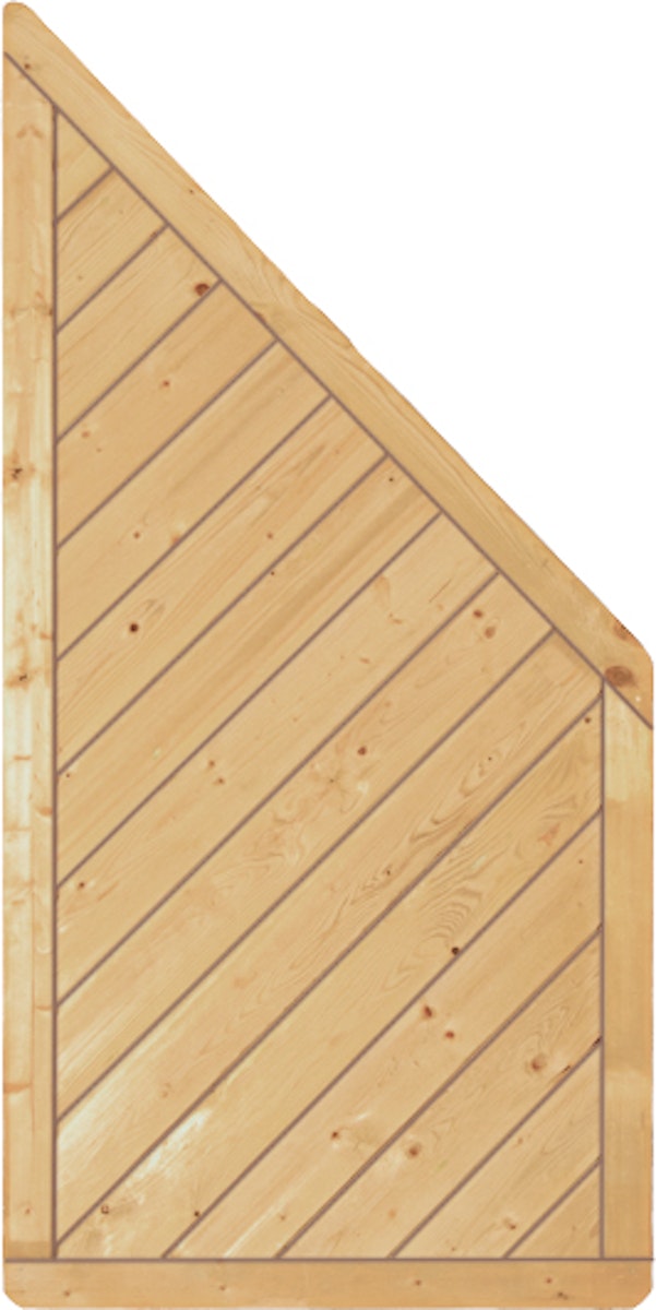 Bild von T&J Sichtschutzzaun CLASSIC-Serie-Diagonal ECKE Sichtschutz Lamellenzaun günstig