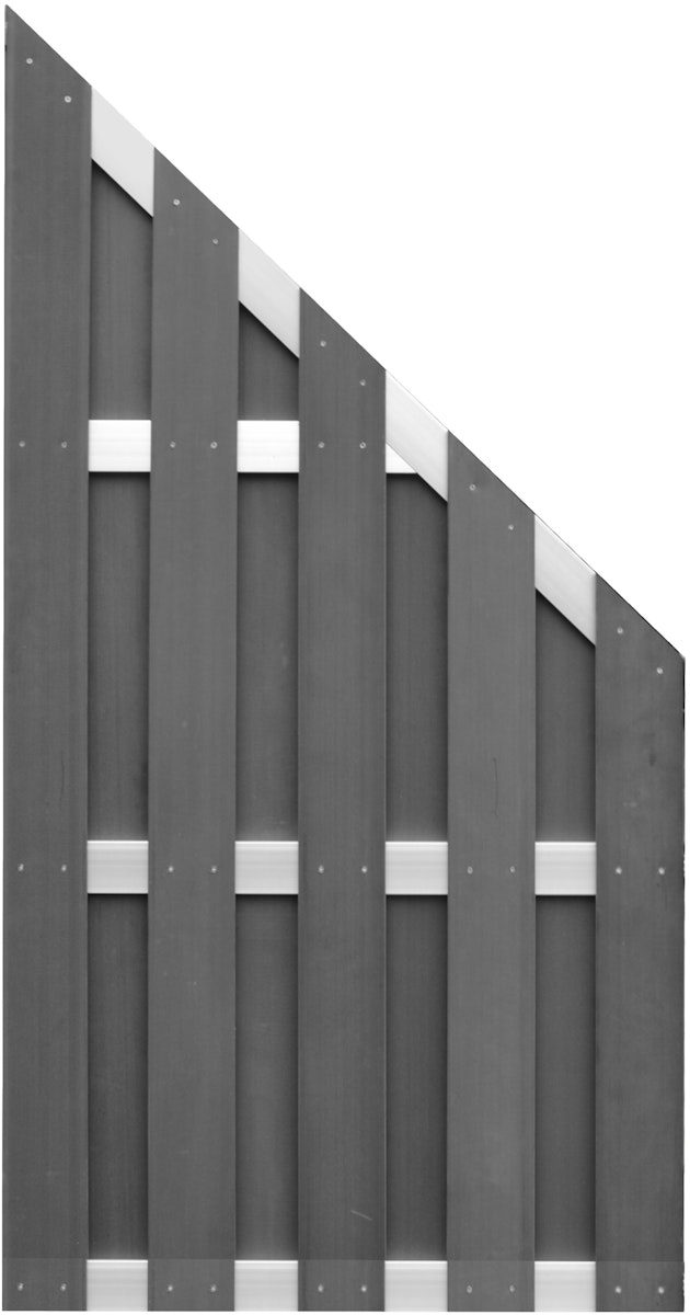 Bild von T&J JINAN WPC Sichtschutzzaun 90x180/90 Silbergrau