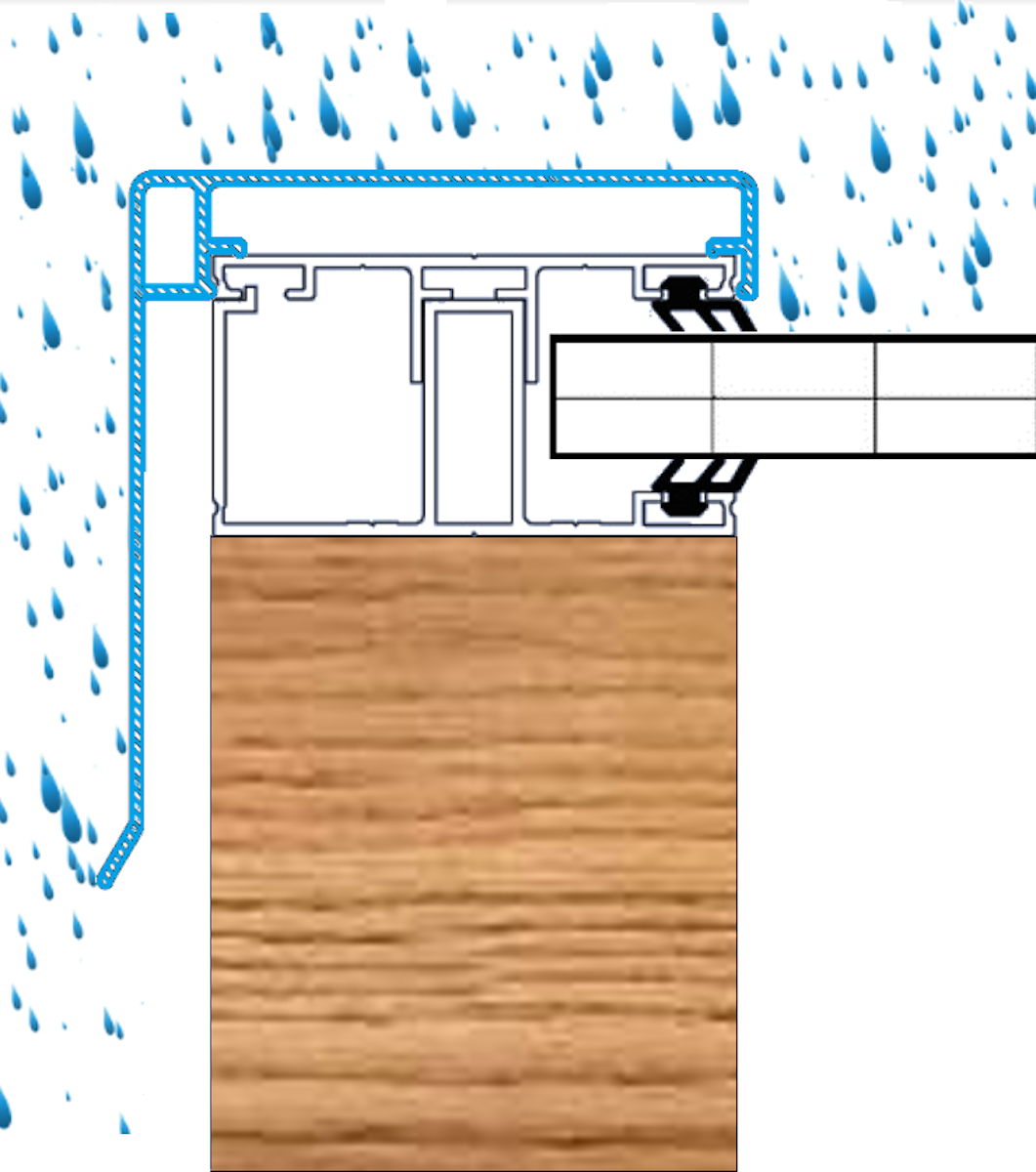 Bild von T&J Wetterschenkel-Klemmdeckel weißn2500 mm