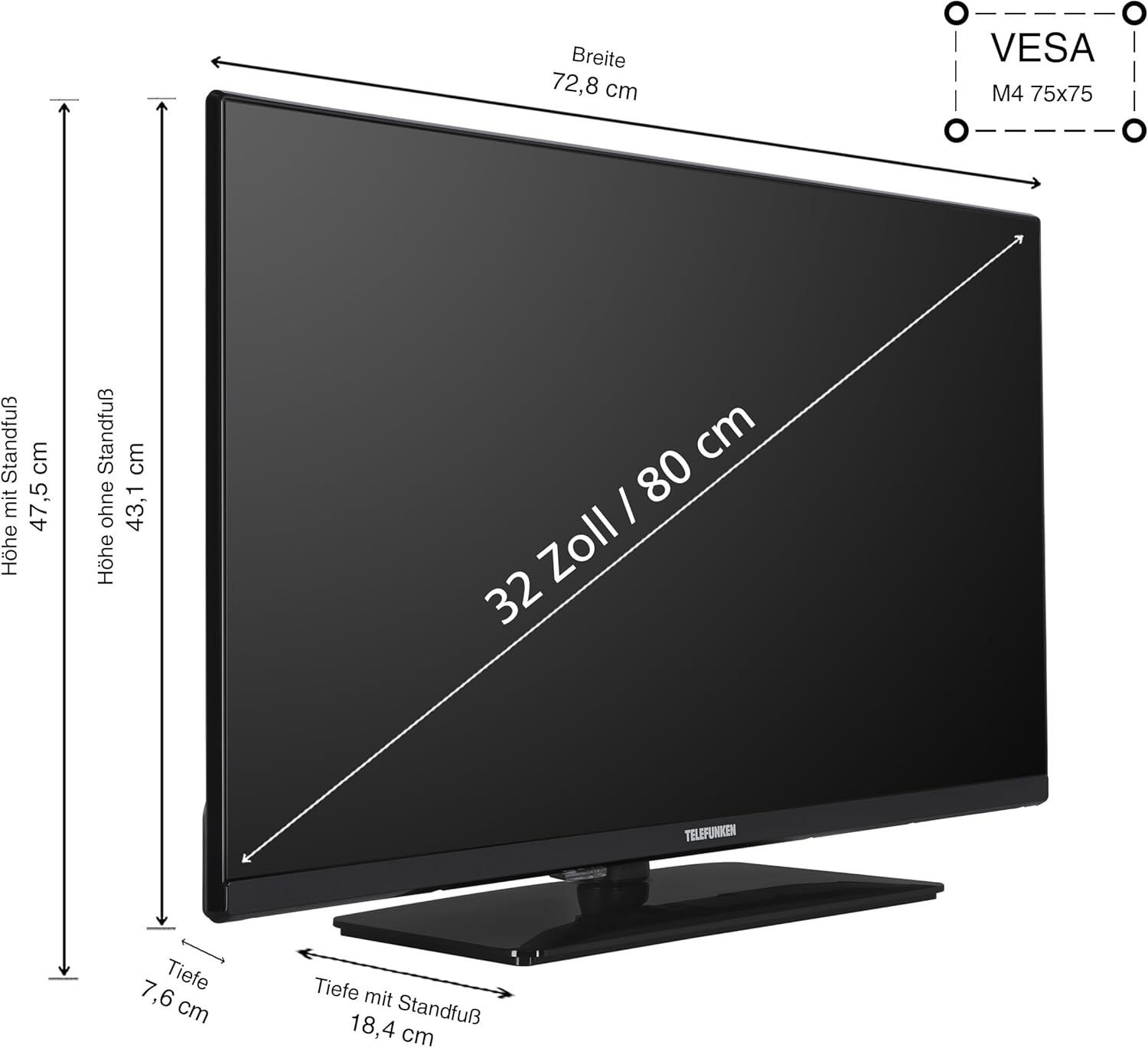 Bild von Telefunken QU65AN900M QLED-Fernseher (164 cm/65 Zoll, 4K Ultra HD, Android TV, Smart TV, HDR Dolby Vision, Triple-Tuner, Bluetooth, Dolby Atmos)
