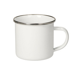 Bild von elasto Becher Kaffeetasse aus Edelstahl Tasse stylisch in Weiß Teebecher 0,3L, Kaffeebecher, Coffee Mug, Heißgetränke, Tasse, Robust, Langlebig