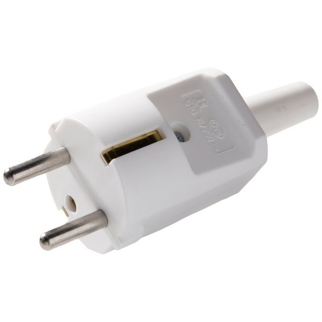 Bild von Kaiser Kaiser 516/kws Schutzkontaktstecker Polyamid 6 250 V Kalkweiß IP20 Steckernetzteil