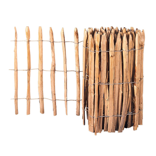 Bild von Haselnuss Staketenzaun 90 cm hoch, naturbelassen "5 m Rolle"