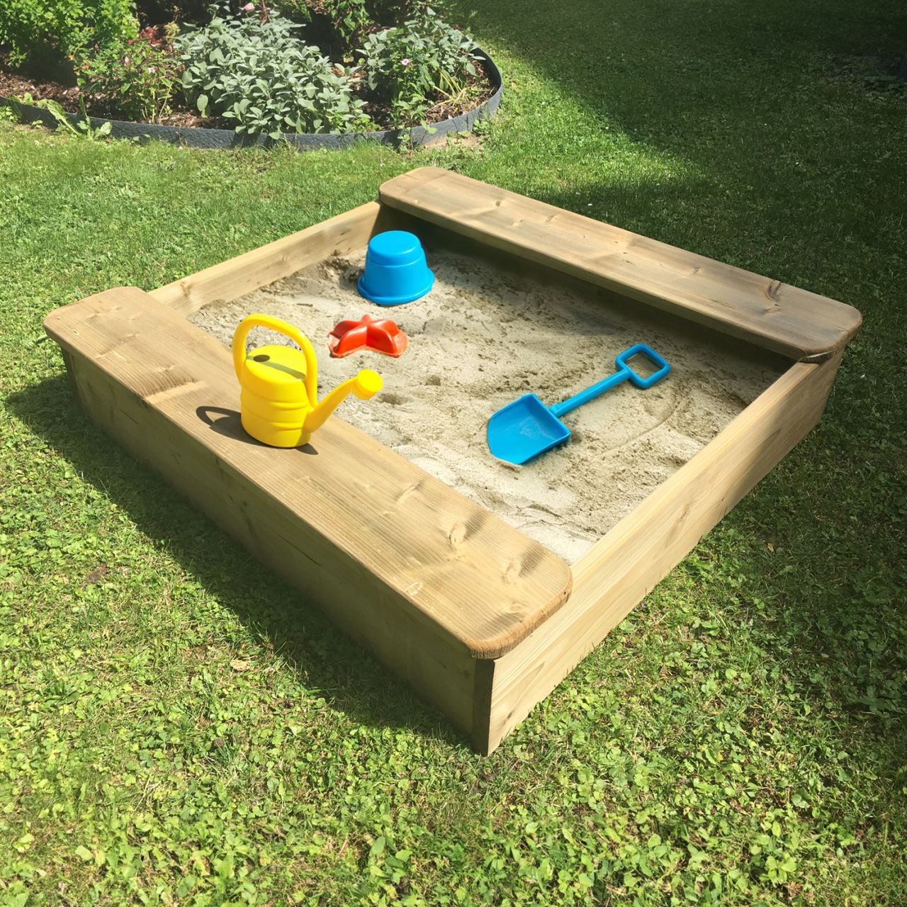 Bild von Sandkasten Olli, Fichte, kesseldruckimprägniert "120 x 120 x 26,5 cm"