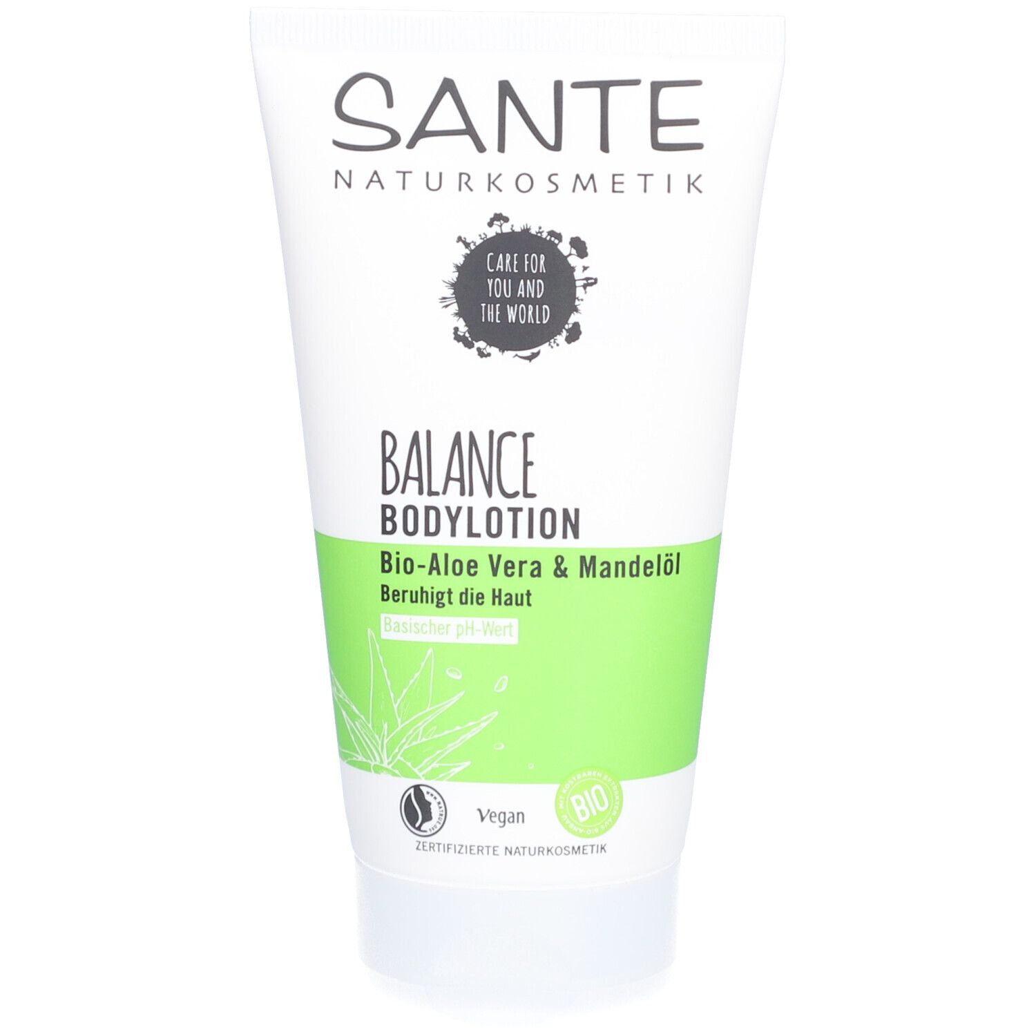 Bild von SANTE Naturkosmetik BALANCE Bodylotion, mit Bio-Aloe Vera & Mandelöl, Pflege für trockene und beanspruchte Haut, natürlich frisch, vegan, 150 ml (Packung mit 2)