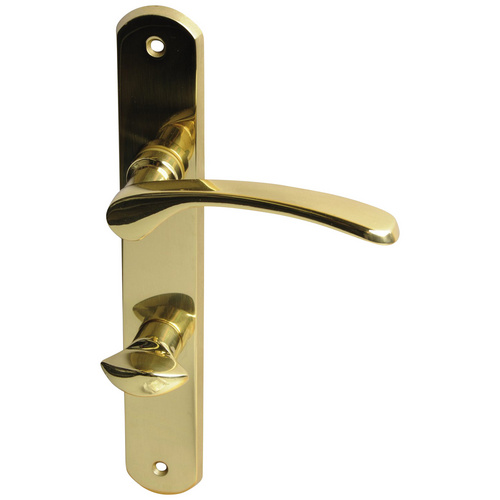 Bild von ALPERTEC Langschild-Garnitur »Amos«, Messing - goldfarben