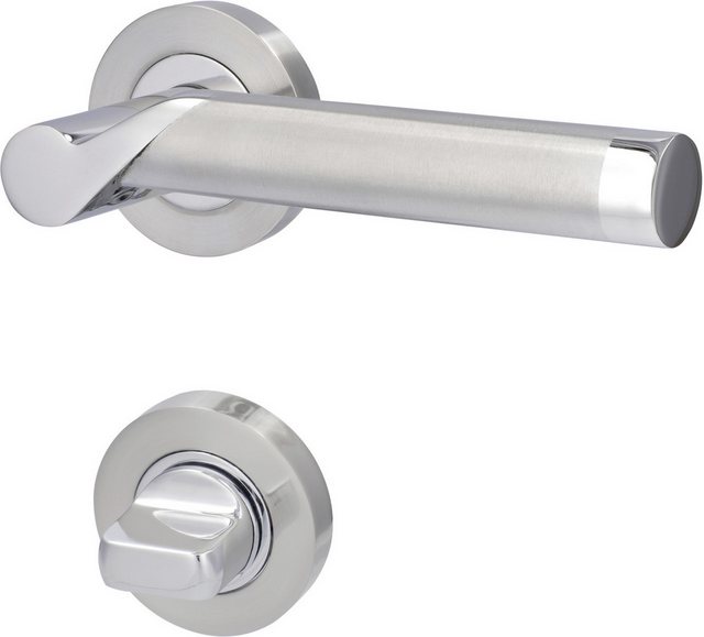 Bild von Alpertec Drückergarnitur Alpertec WC-Rosettengarnitur Solid 1 Edelstahl