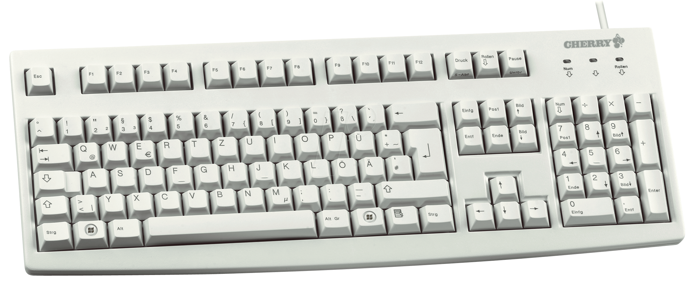 Bild von Cherry Classic Line G83-6104 - Tastatur - USB - Englisch - Hellgrau (G83-6104LUNEU-0)