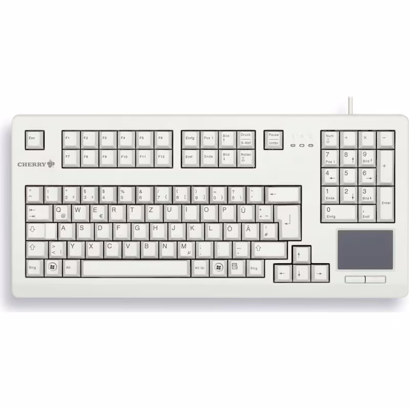 Bild von CHERRY Advanced Performance Line TouchBoard G80-11900 kabelgebundene Tastatur mit Touchpad (USB, hellgrau)