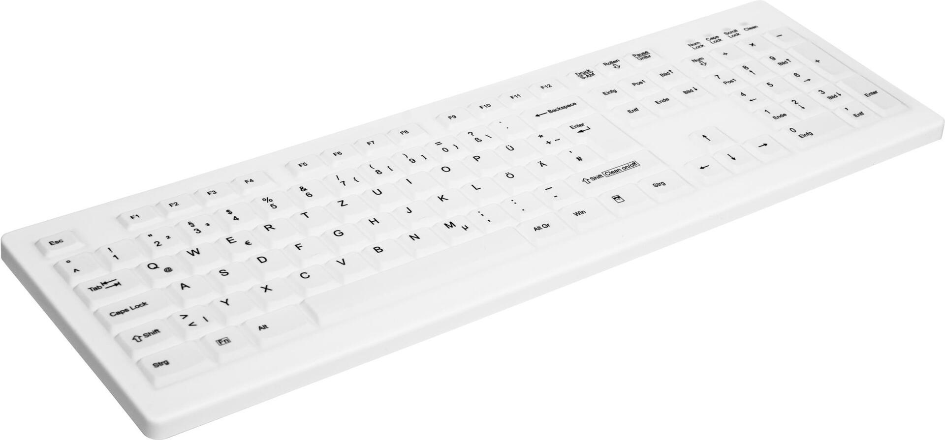 Bild von CHERRY AK-C8100F-FUS-W/GE Tastatur RF Wireless QWERTZ Deutsch Weiß (DE, Kabellos), Tastatur, Weiss