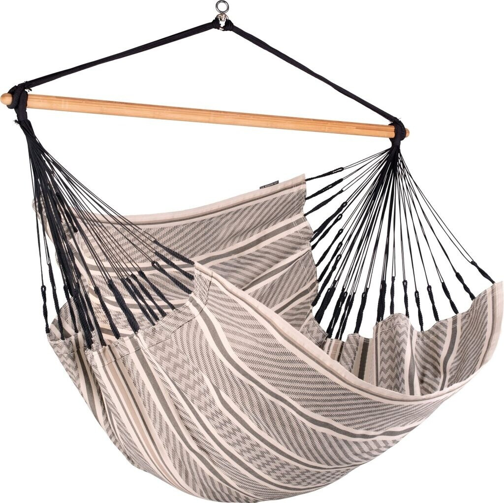 Bild von La Siesta®- Habana Hängesessel Kingsize Size für Entspannung & Stil: 360° Drehgelenk, hochwertiges Bambusholz- GOTS-zertifizierte Baumwolle.(Zebra)