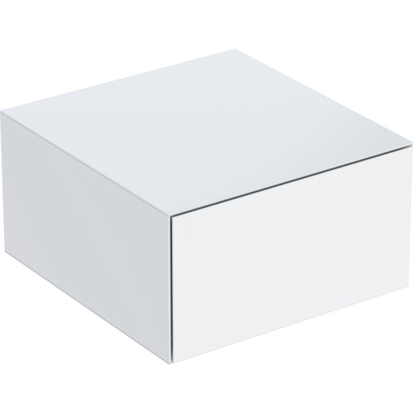 Bild von Keramag Geberit ONE Seitenschrank mit Einer Schublade, 45x24,5x47cm, 505.078.00; Farbe: weiß lackiert hochglänzend