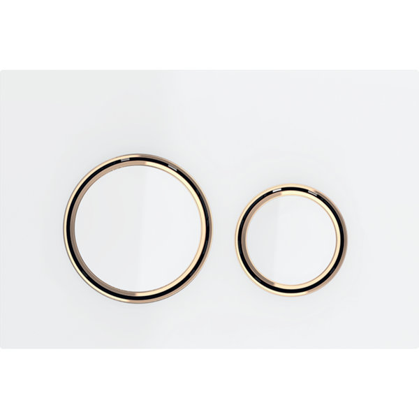 Bild von Geberit Betätigungsplatte Sigma21 für 2-Mengen-Spülung, Metallfarbe rotgold, 115.650., Farbe: Mustang Schiefer / hochglanz-verchromt