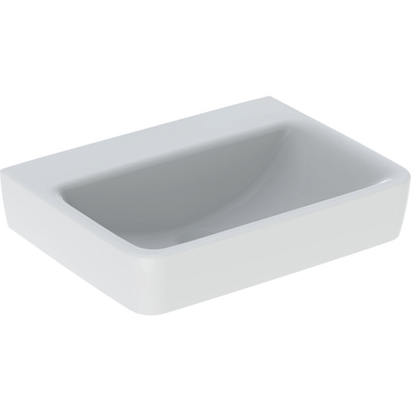 Bild von Geberit, Waschbecken, Renova Plan, Handwaschbecken, 50x38 cm, ohne Hahnloch, ohne Überlauf, 501631 (165 mm, 500 mm)
