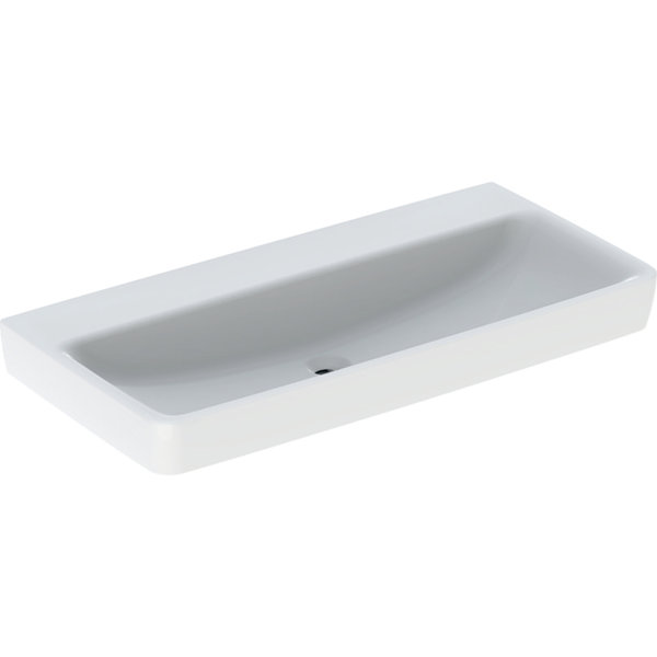 Bild von Geberit Renova Plan, Waschtisch, 100x48 cm, ohne Hahnloch, ohne Überlauf, 501709, 501.709.00.1, Farbe: weiß matt
