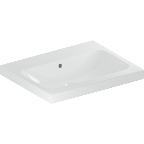 Bild von Geberit, Waschbecken, iCon Light Waschtisch, 60 cm x 48 cm, ohne Hahnloch, mit Überlauf,501834 (780 mm, 195 mm)