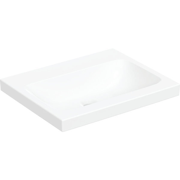 Bild von Geberit, Waschbecken, iCon Light Aufsatzwaschtisch, 60 cm x 48 cm, ohne Hahnloch, ohne Überlauf,501847 (160 mm, 600 mm)