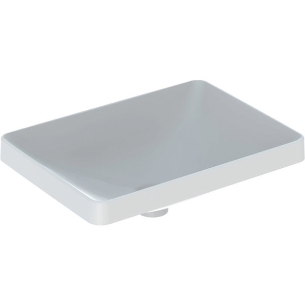 Bild von Geberit VariForm Einbauwaschtisch rechteckig, 550x400mm, ohne Hahnloch, ohne Überlauf, Farbe: Weiß, mit KeraTect - 500.739.00.2