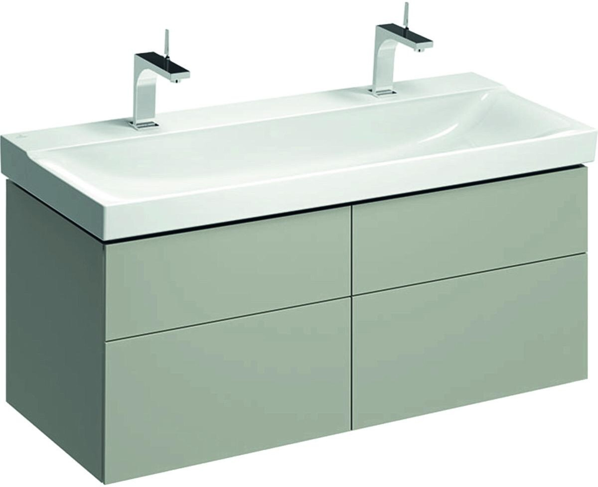 Bild von Geberit Xeno 2 Waschtischunterschrank 500.518, 1174x530x462mm, 4 Schubladen, Farbe: Greige Lack matt - 500.518.00.1.