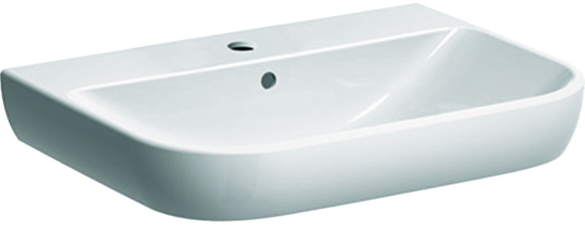 Bild von Geberit Smyle Waschtisch, 65x48cm mit Hahnloch, mit Überlauf, 500230011 500230011