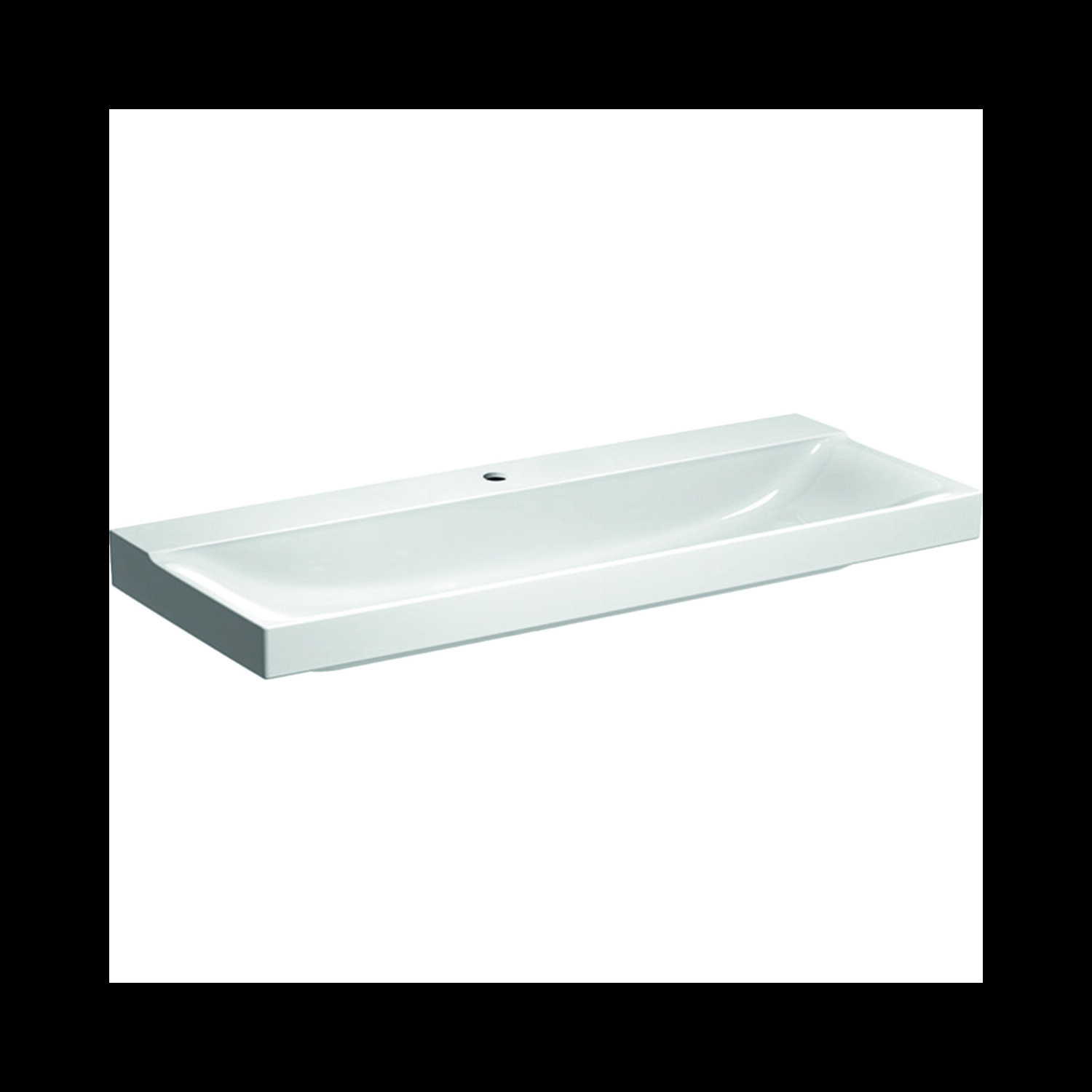 Bild von Geberit Xeno 2 Waschtisch mit Hahnloch, ohne Überlauf, 120x48 cm weiss mit KeraTect, 500551011, 500.551.01.1