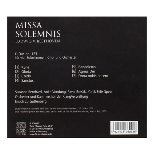 Bild von Pavol Breslik - Ludwig van Beethoven: Missa Solemnis - Liveaufnahme aus dem Herkulessaal der Münchner Residenz
