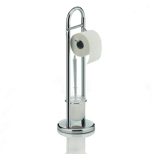 Bild von kela Toilettengarnitur Fabio Metall; 19x19x19x65 cm (LxBxØxH); silber