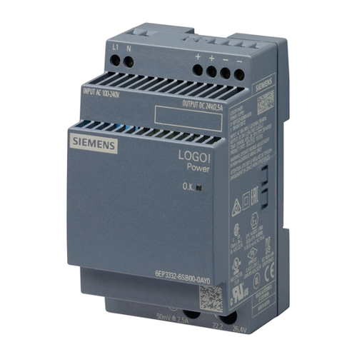 Bild von SIEMENS Stromversorgung LOGO! Power DC 24 V/2,5 A, 6EP3332-6SB00-0AY0