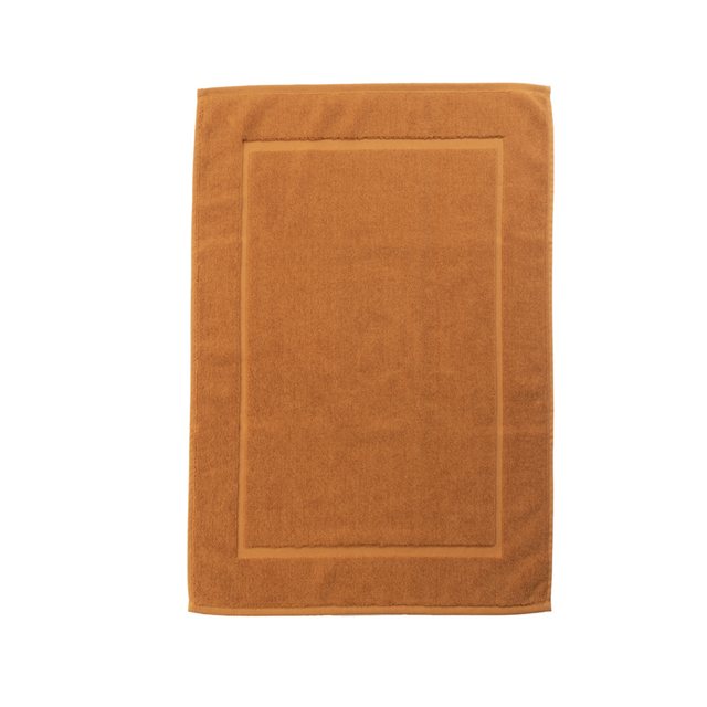 Bild von Living Crafts - Orlando | Badematte 100% Baumwolle (Bio) 50x70 cm, maschinenwaschbare Badteppiche, saugfähige, schnell trocknende, ideal für Badezimmer, Dusche, Schlafzimmer oder Fußmatte (Amber)