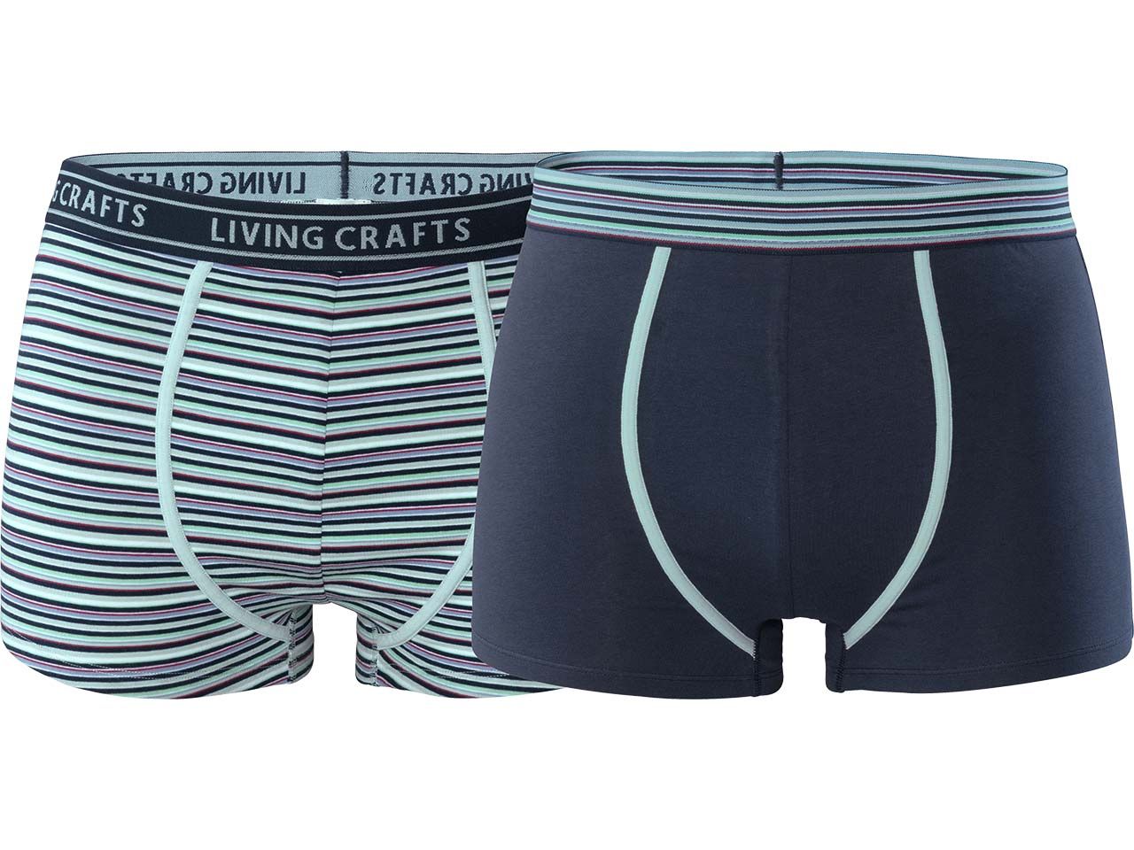 Bild von Living Crafts Bio-Herren-Boxershorts "RICHARD" 2er-Pack, navy blue, Gr. XL