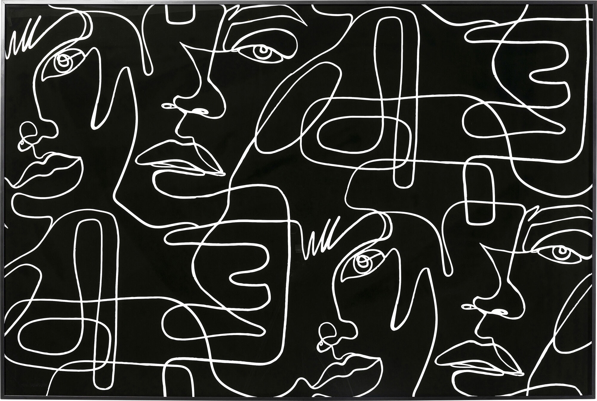 Bild von Gerahmtes Bild Faccia Arte Drawing 150x100cm
