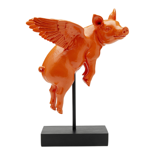 Bild von Deko Figur Flying Pig Orange 29cm – Ein verspieltes Wohnaccessoire